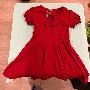 Eshakti cute tie neck cotton knit dress size xl 16